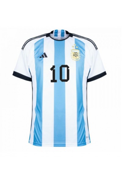 Fotbalové Dres Argentina Lionel Messi #10 Domácí Oblečení MS 2022 Krátký Rukáv